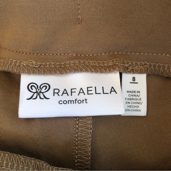 Rafaella /NWT/ Women’s pull on pants comfort fit stretch waistband / tan /size 8 - Picture 7 of 9